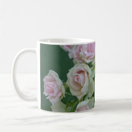 Caneca De Café Belos rosas de jardim de rosas claro