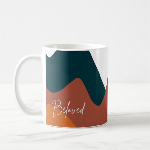 Caneca De Café Belovnt Orange Abstrato Christian Faith