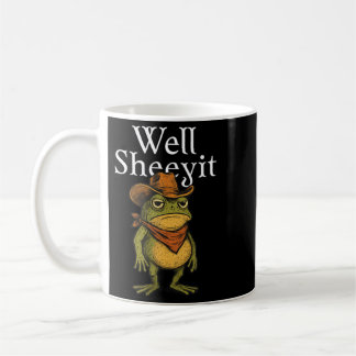 Caneca De Café Bem Sheeyit Cowboy Sapo Meme Humor Ocidental Engra