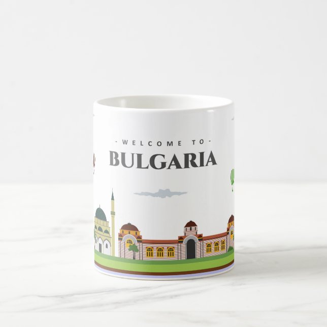 Caneca De Café Bem-vindo à Bulgária (Centro)