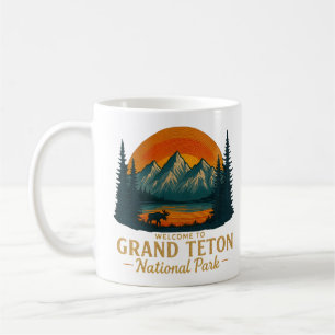 Caneca De Café Bem-vindo à Embroiderme Grand Teton National USA