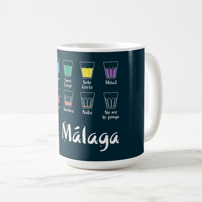 Caneca De Café Bem-vindo a Málaga 1: El Café (Frente Esquerda)