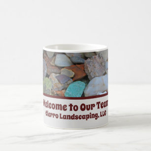 Caneca De Café Bem-vindo à nossa equipe Rock Gem Photo New Funcio