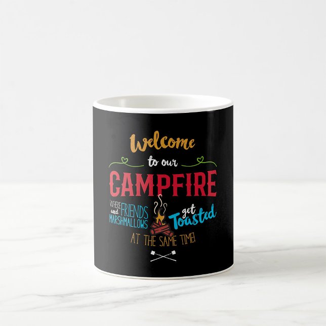 Caneca De Café Bem-vindo à Nossa Fogueira (Criador carregado)