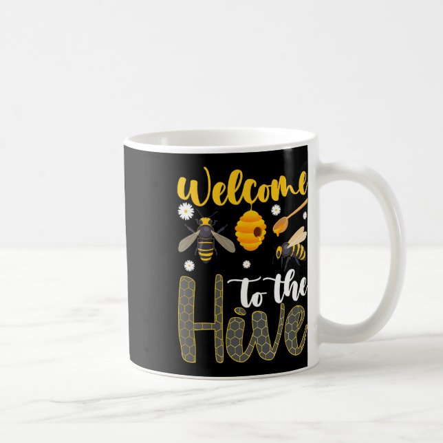Caneca De Café Bem-vindo à Professora de Abelhas da Colmeia de Vo (Direita)