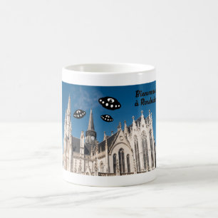 Caneca De Café Bem-vindo a Roubaix. UFO’s lhe dão boas-vindas a R