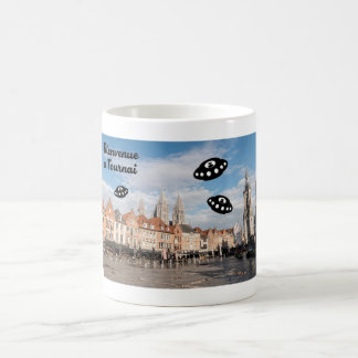 Caneca De Café Bem-vindo a Tournai. UFO’s o bem-vindo a Tournai.