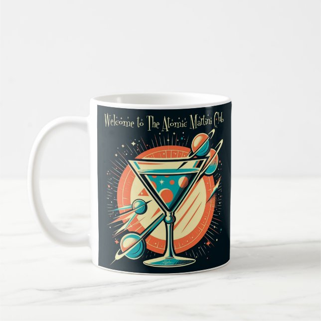 Caneca De Café Bem-vindo ao Clube do Martini Atômico Era Espacial (Esquerda)