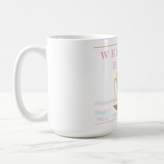 CANECA DE CAFÉ BEM-VINDO AO DESIGN DE PROFESSORES DOMÉSTICOS EM C (Esquerda)