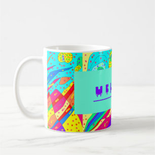 Caneca De Café Bem-vindo ao mosaico de Arte e às palavras