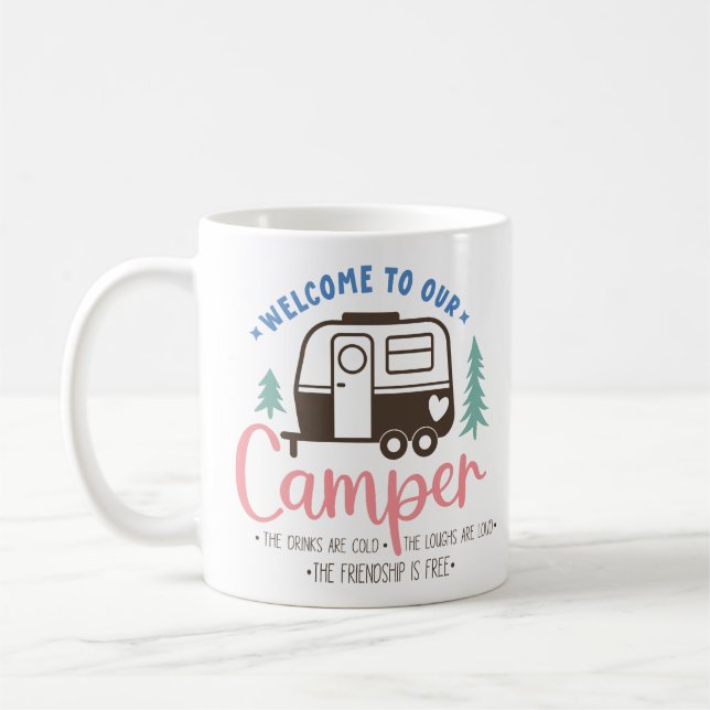 Caneca De Café Bem-Vindo Ao Nosso Camper (Esquerda)
