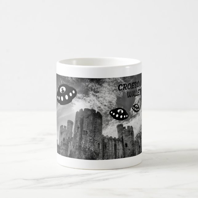 Caneca De Café Bem-vindo ao País de Gales com algum visitante ext (Centro)