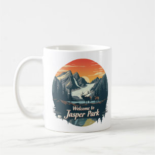 Caneca De Café Bem-vindo ao Parque Nacional Canadiano Jasper
