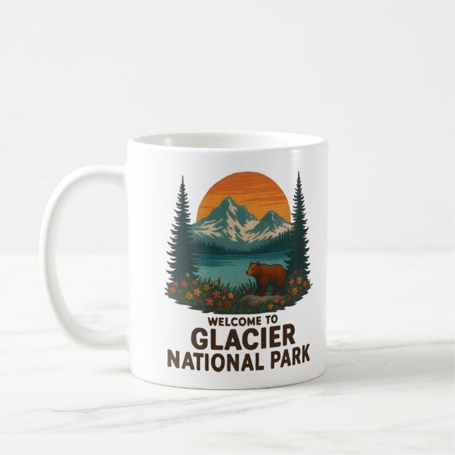 Caneca De Café Bem-vindo ao Parque Nacional dos EUA da Embroiderm (Esquerda)