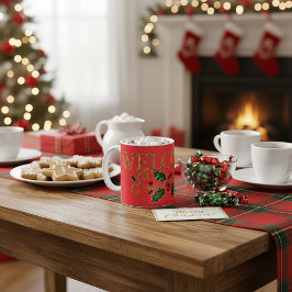 Caneca De Café Bem-vindo convidado de Natal alegre