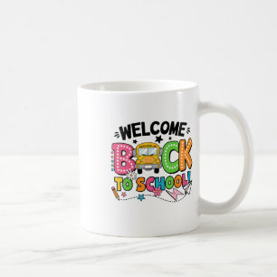 Caneca De Café Bem-vindo de Volta à Escola Autocarro Escolar Prim