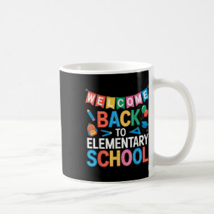 Caneca De Café Bem-vindo de Volta à Escola Primária Camisa Divert