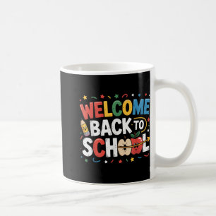 Caneca De Café Bem-Vindo De Volta À Escola Professora Apreciação