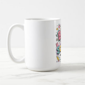 Caneca De Café Bem-vindo de Volta à Escola Tipografia Pastel Cute