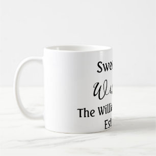 Caneca De Café Bem-vindo doce lar adicione o nome da família ano