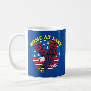 Caneca De Café Bem-vindo em Casa Veterano Águia Patriótica