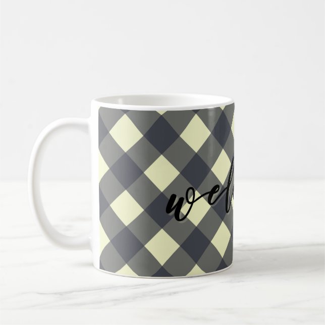 CANECA DE CAFÉ BEM-VINDO - GINGHAM (Esquerda)