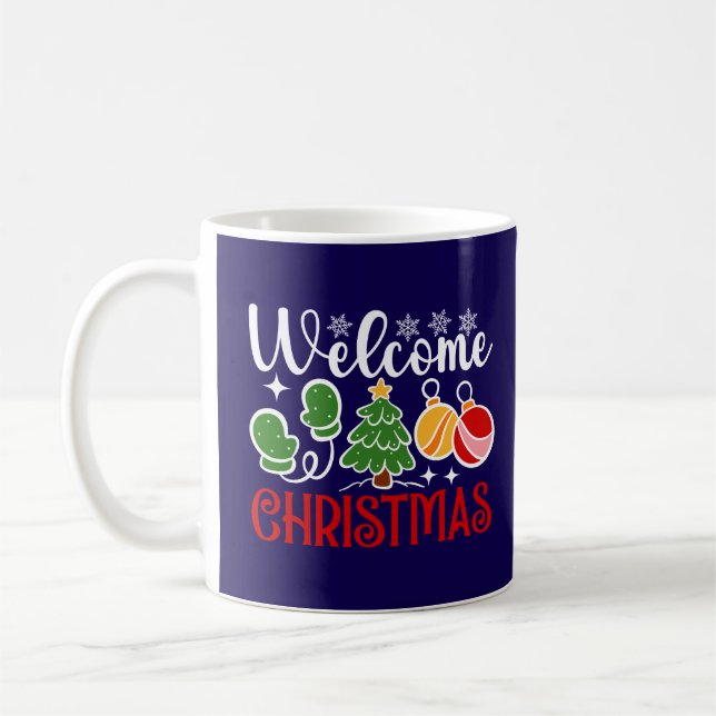 Caneca De Café Bem-vindo Natal (Esquerda)