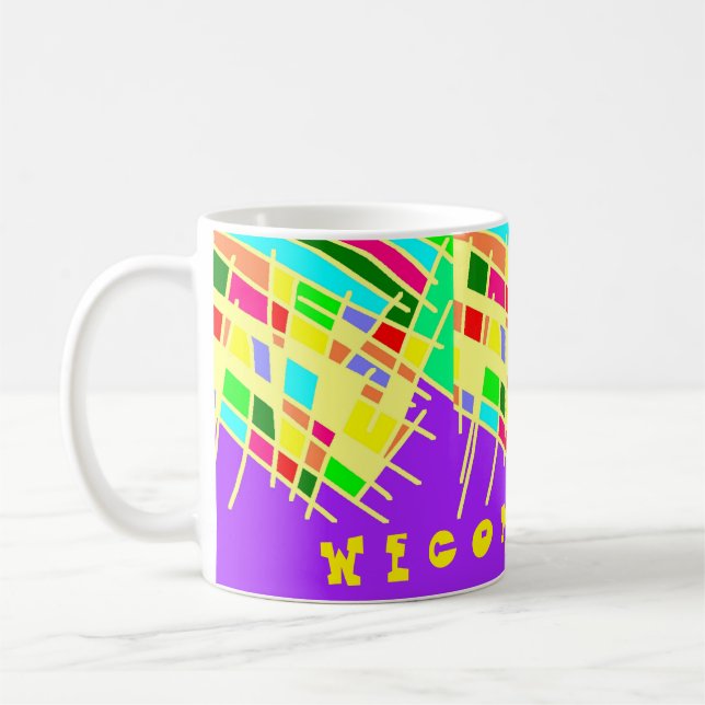 Caneca De Café Bem-vindos a casa, brita e a mensagem (Esquerda)