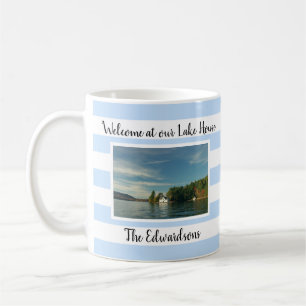 Caneca De Café Bem-vindos à sua família do lago