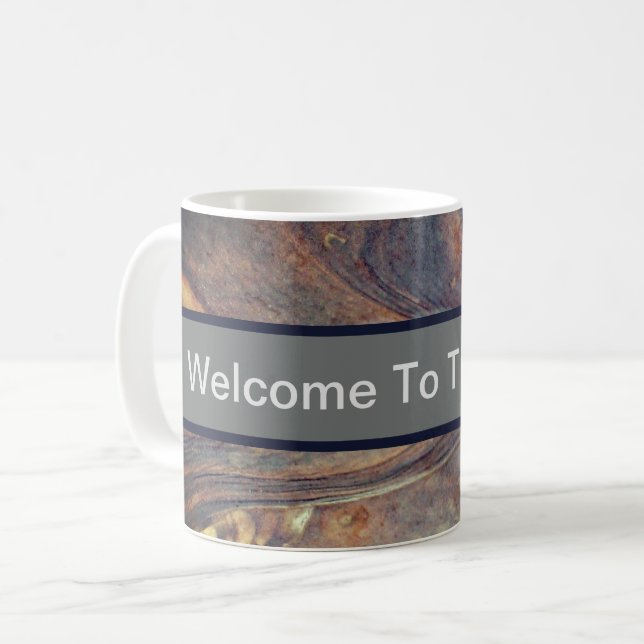 Caneca De Café Bem-vindos ao Convidado Russo de Madeira de Cabin (Frente Esquerda)