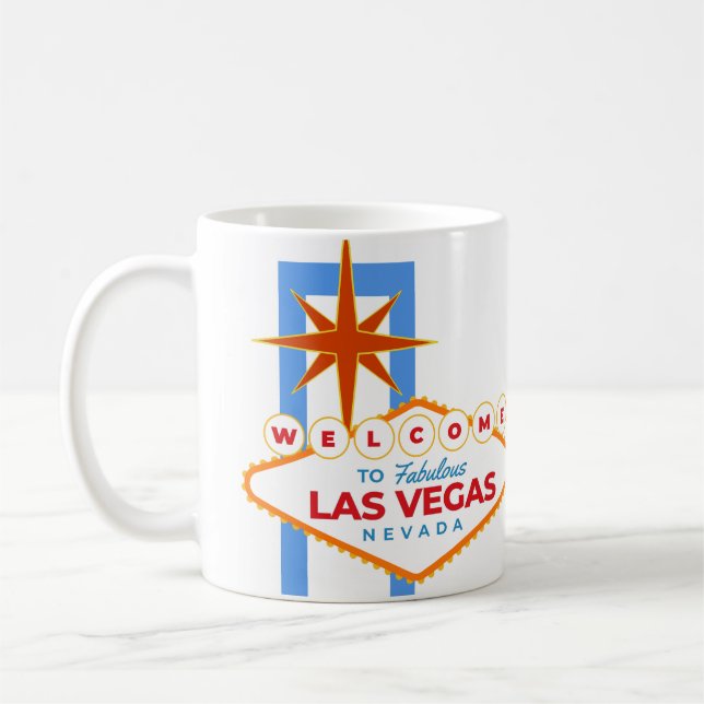 Caneca De Café Bem-vindos ao fabuloso Branca de Las Vegas Nevada (Esquerda)