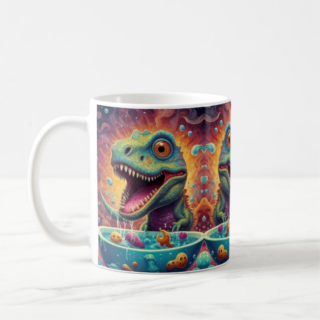 Caneca De Café Bem-vindos ao Mundo Mágico de Dino Delights (Esquerda)