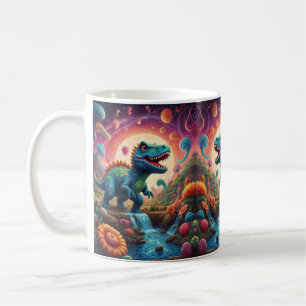 Caneca De Café Bem-vindos ao Mundo Mágico de Dino Delights