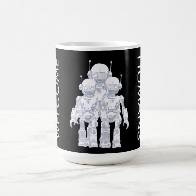 CANECA DE CAFÉ BEM-VINDOS HUMANOS (Centro)