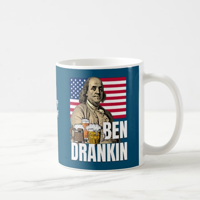 Caneca De Café BEN DRANKIN 4 de julho Benjamin Franklin (Direita)