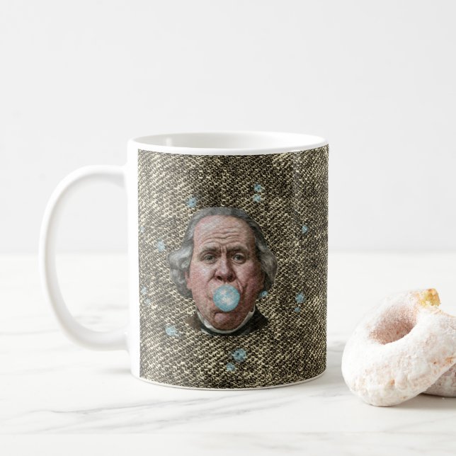 Caneca De Café Ben Franklin com pastilha elástica (Com Donut)