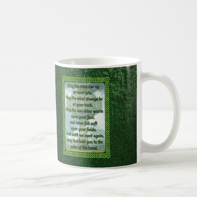 Caneca De Café Bênção irlandesa verde (Direita)