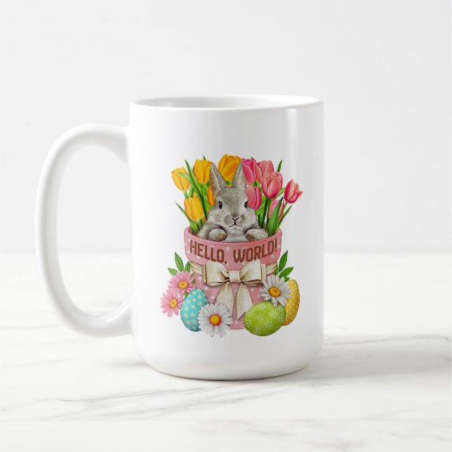 Caneca de Café - Bênçãos da Páscoa - Olá Mundo (Esquerda)