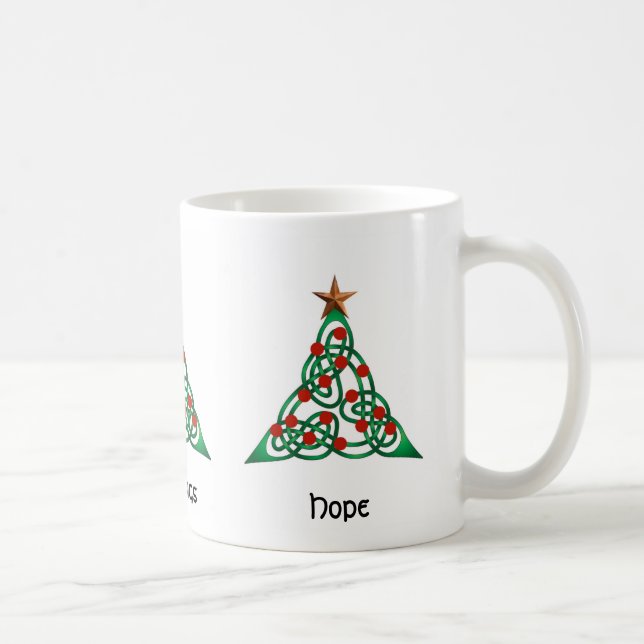 Caneca De Café Bênçãos de Yuletide, cumprimentos, esperança (Direita)