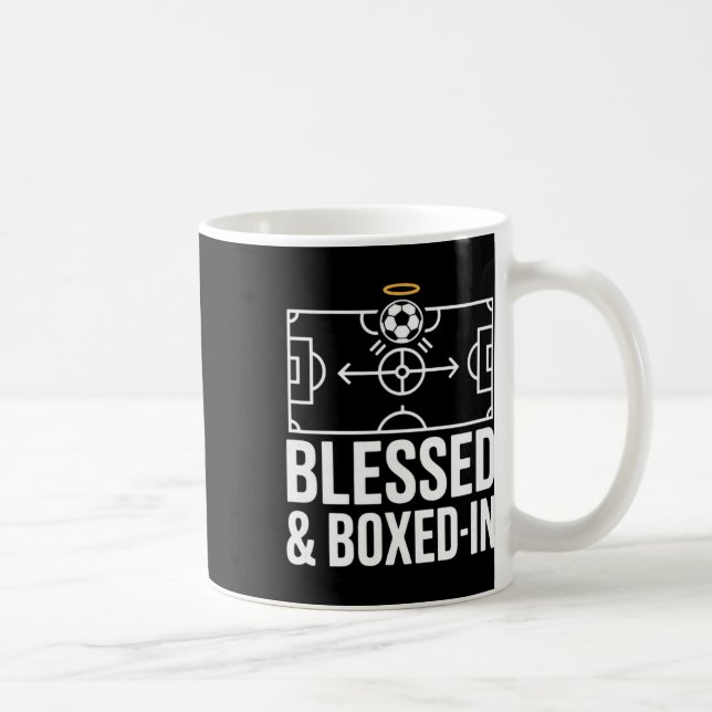 Caneca De Café Bendito E Encurralado Táticas De Campo De Futebol  (Direita)