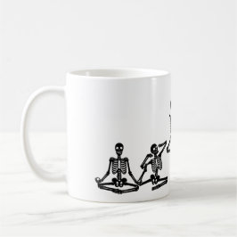 Caneca De Café Bendy Bones Funny Yogi Skeletons - Yoga Humor Tea