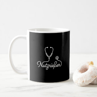 Caneca De Café Beneficiário com Estetoscópio Ironia Médica Palavr