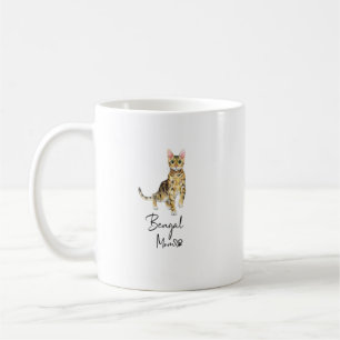 Caneca De Café Bengala Mãe Gato Bonito Mãe Gatinha Gpresente