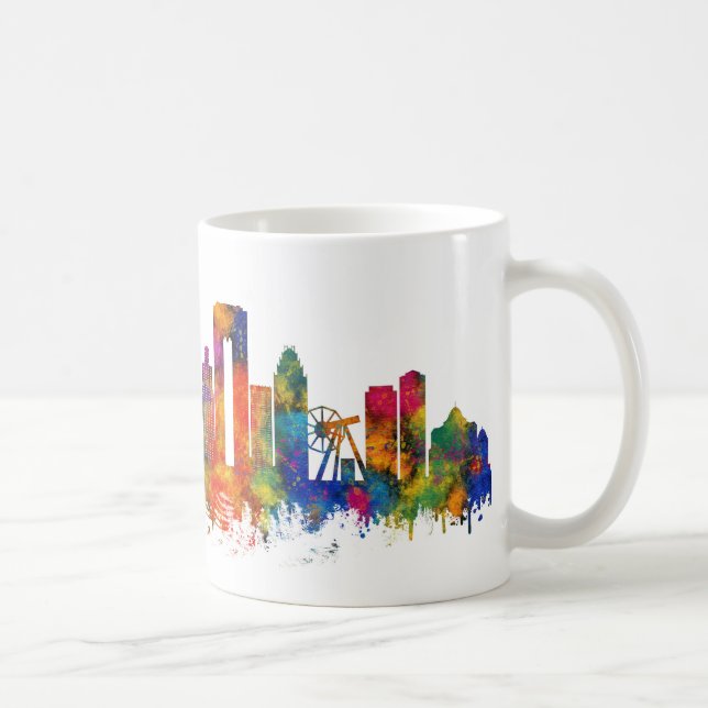 Caneca De Café Benidorm Espanha Skyline (Direita)