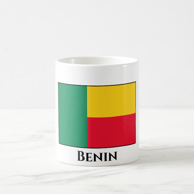 Caneca De Café Benin Flag (Centro)
