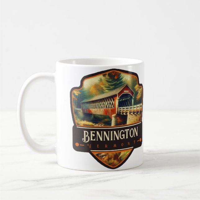 Caneca De Café Bennington, Vermont | Antigo (Esquerda)