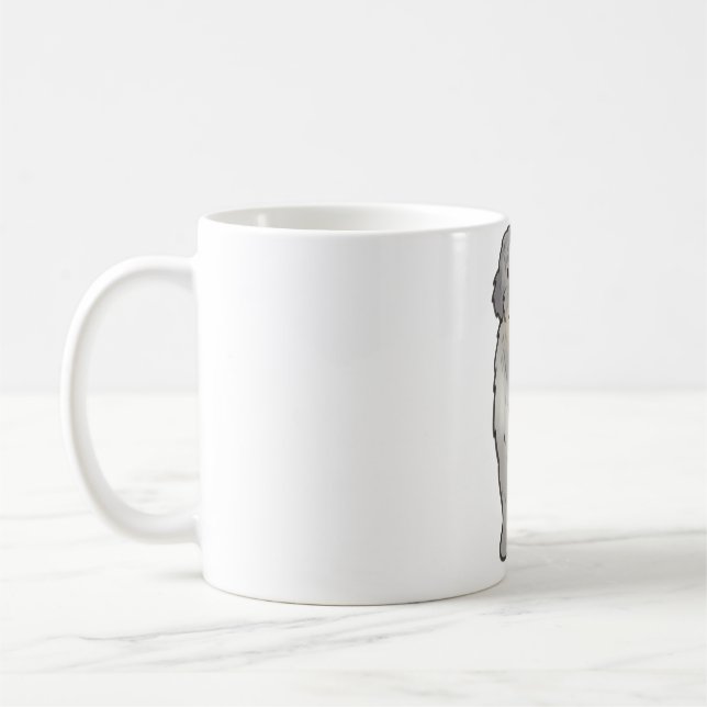 Caneca De Café Bergamasco Sheepdog art (Esquerda)