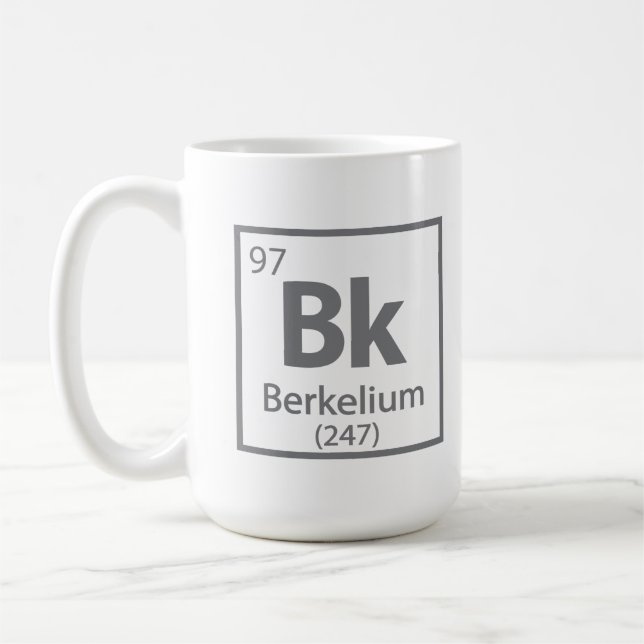 Caneca De Café Berkelium - Mesa periódica da ciência de Berkeley (Esquerda)