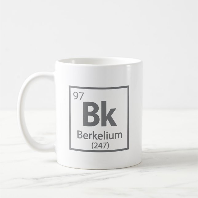 Caneca De Café Berkelium - Mesa periódica da ciência de Berkeley (Esquerda)