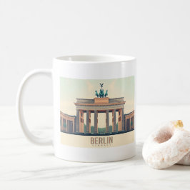 Caneca De Café Berlim Alemanha Brandeburgo Porta Pastel Viagem